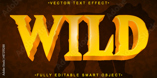 Cartoon Orange Wild Vector Fully Editable Smart Object Text Effect