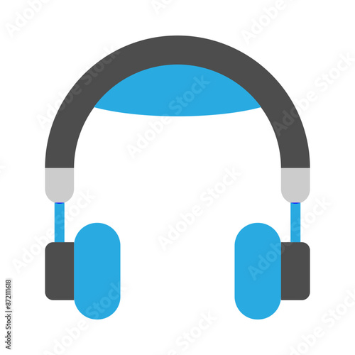 Headphones Vector Flat Icon Design