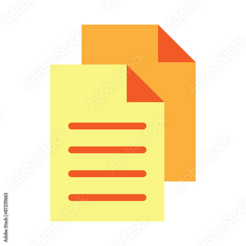 Copy Vector Flat Icon Design