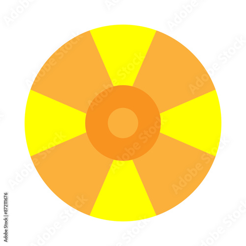 Compact Disk Vector Flat Icon Design