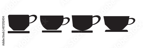 Cup of coffee icon set vector illustration
