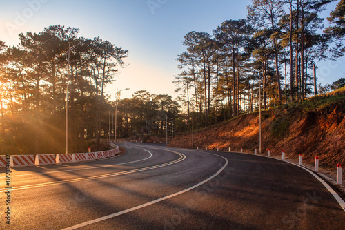 Prenn pass in Dalat, Vietnam. Dalat is located 1,500 m above sea level on the Langbian Plateau in the southern parts of Central Highlands. photo