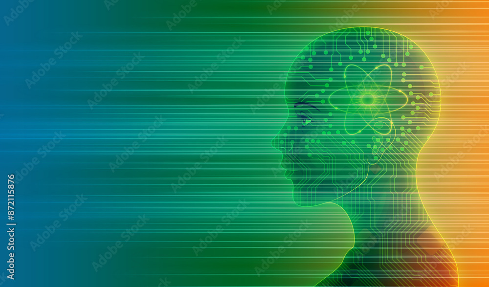 Artificial Intelligence Electronic Circuit Board Humans and High-Tech Future Society Artificial Intelligence Electronic Circuit Board Humans and High-Tech Future Society
