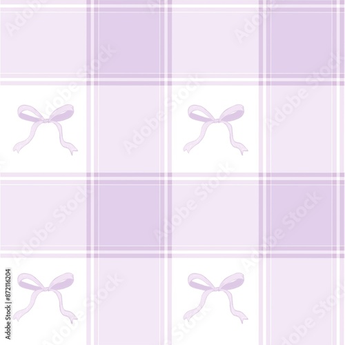 Purple Scott pattern with bow decorations