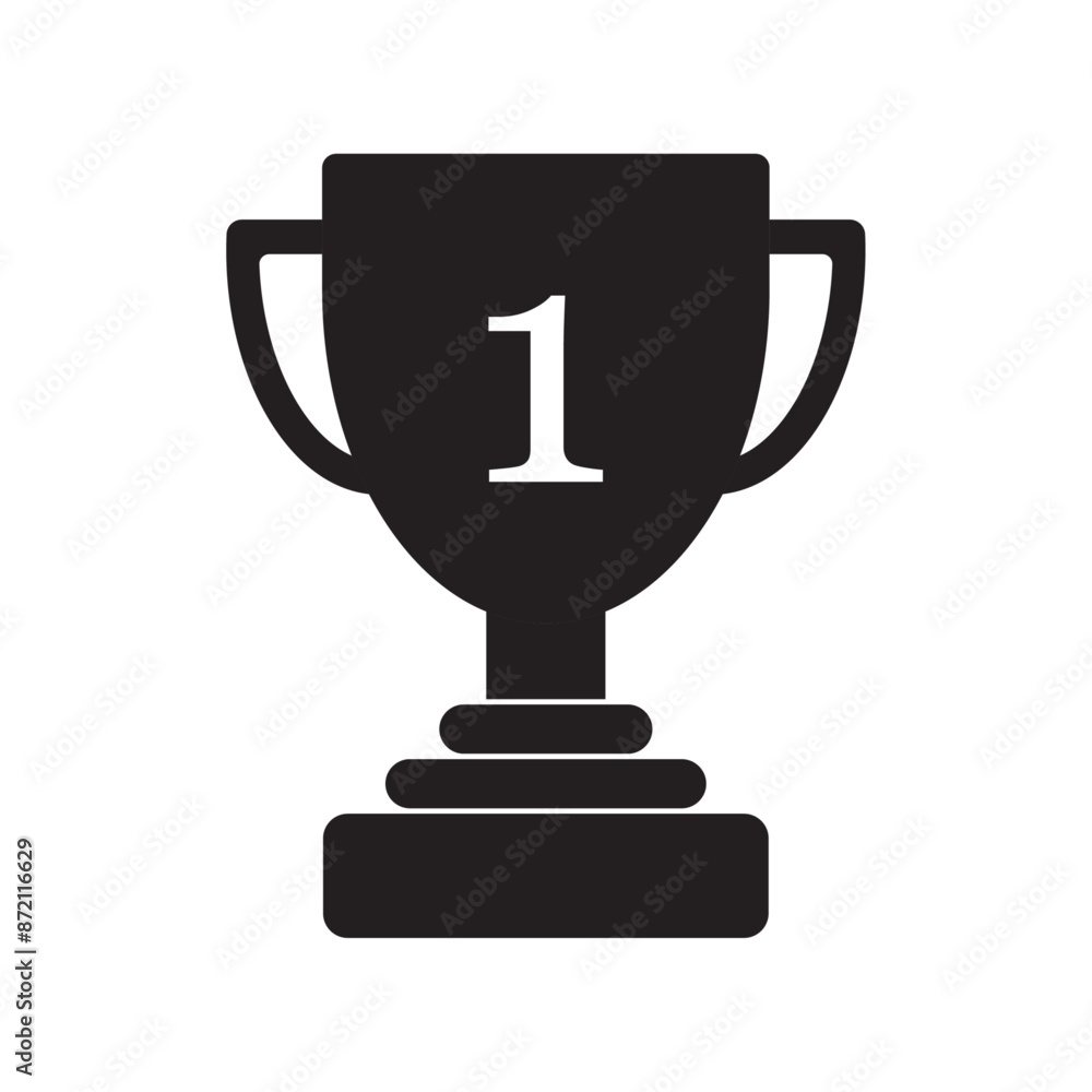 champion trophy flat icon vector champion trophy flat icon vector