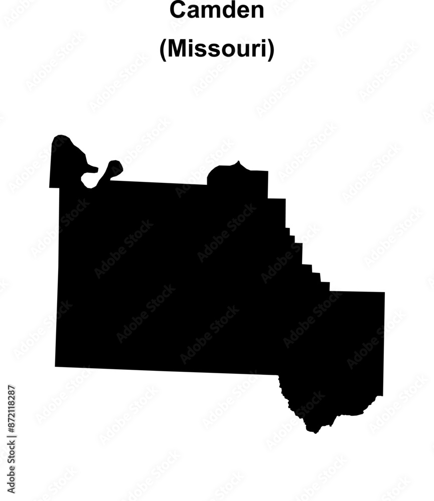Camden County (Missouri) blank outline map Camden County (Missouri) blank outline map