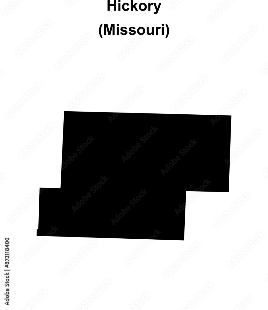 Hickory County (Missouri) blank outline map Hickory County (Missouri) blank outline map