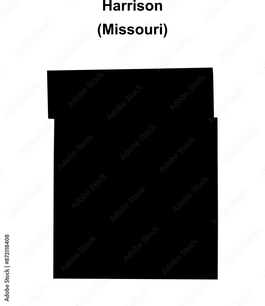 Harrison County (Missouri) blank outline map Harrison County (Missouri) blank outline map
