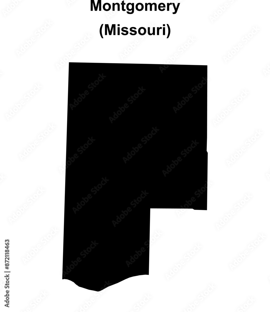 Montgomery County (Missouri) blank outline map Montgomery County (Missouri) blank outline map