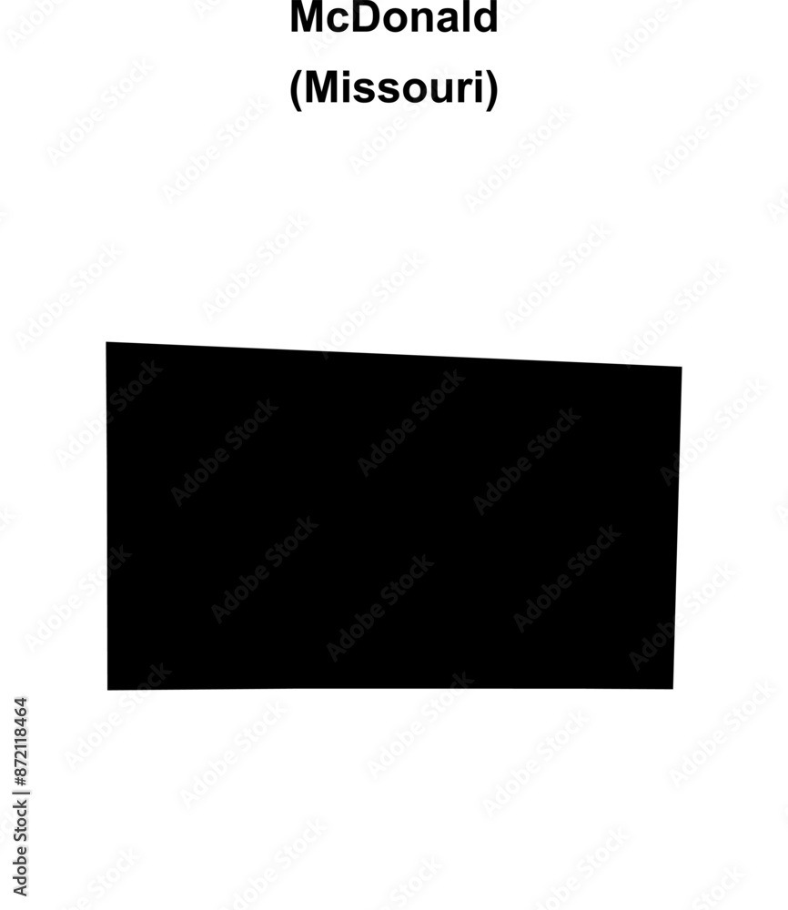 McDonald County (Missouri) blank outline map McDonald County (Missouri) blank outline map
