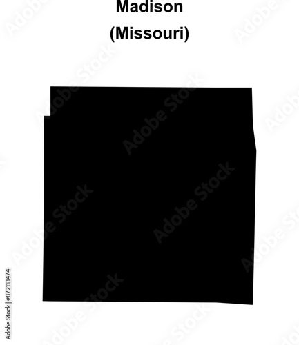 Madison County (Missouri) blank outline map
