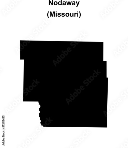 Foto Nodaway County (Missouri) blank outline map