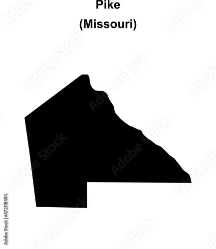 Pike County (Missouri) blank outline map