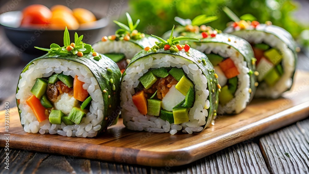 vegetarian sushi roll vegetarian sushi roll