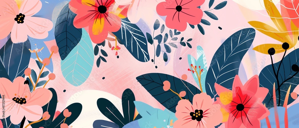 Pure loom, blossom texture, flat design illustration Pure loom, blossom texture, flat design illustration