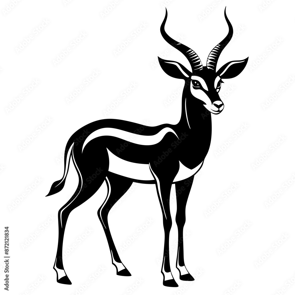 Antelope vector silhouette illustration Antelope vector silhouette illustration
