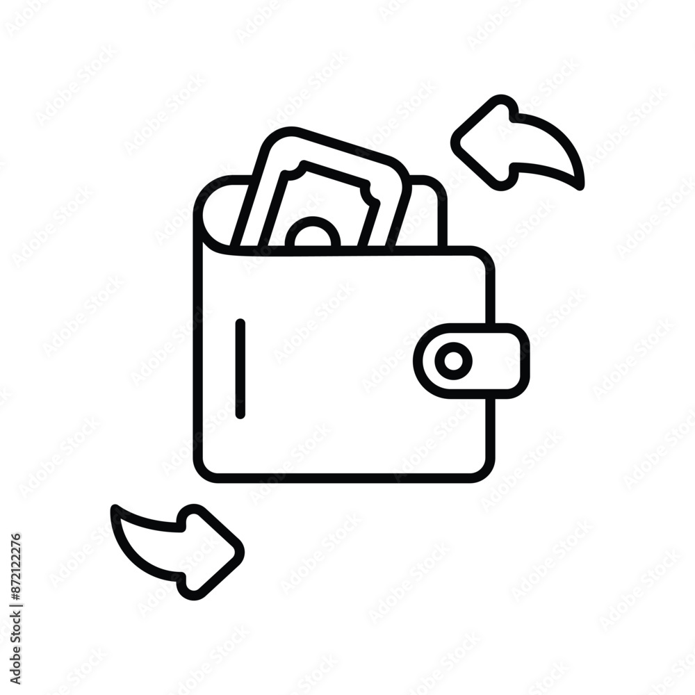 cash back icon with white background vector stock illustration cash back icon with white background vector stock illustration