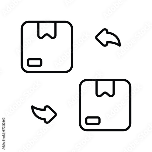 replacement icon with white background vector stock illustration