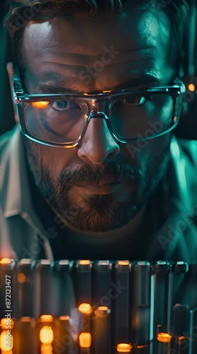 Wallpaper Mural Scientist in Medical Research Using Test Tubes Torontodigital.ca