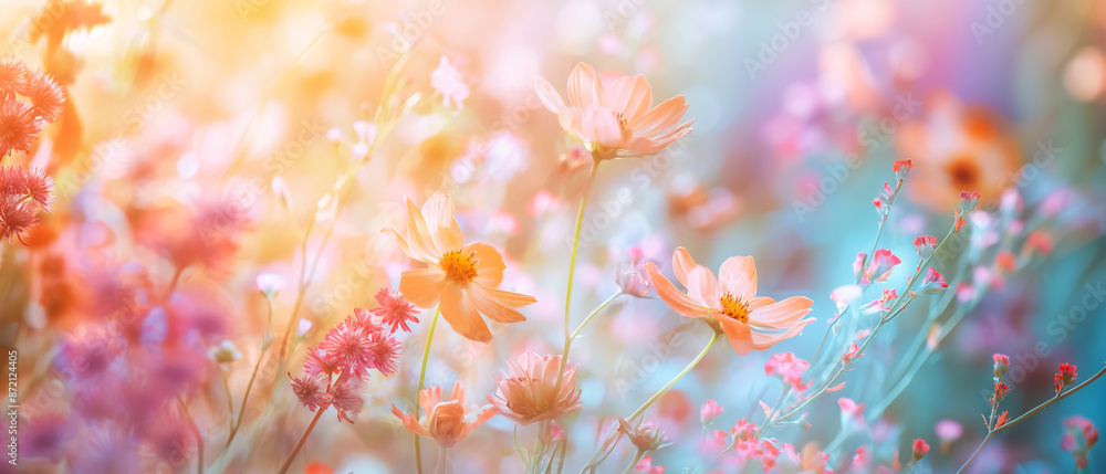 A colorful wildflower meadow in full bloom. Generative AI A colorful wildflower meadow in full bloom. Generative AI