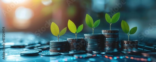 Wallpaper Mural Digital display of earnings growth, accumulation, and gains, financial success Torontodigital.ca