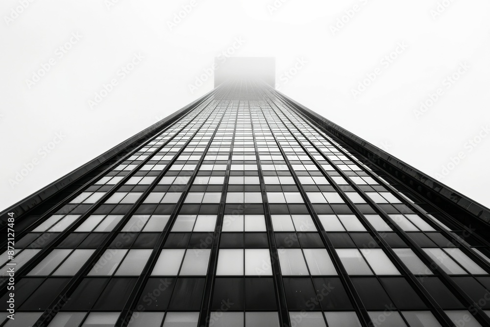 Modern Skyscraper in Fog Modern Skyscraper in Fog