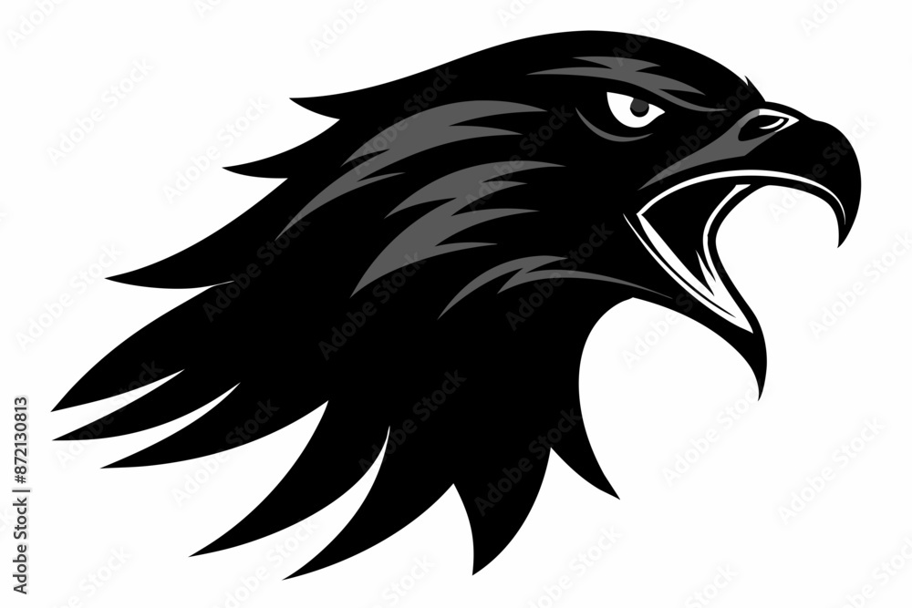 Fototapeta premium Eagle head vector silhouette 