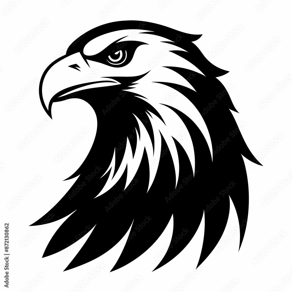 Eagle head vector silhouette Eagle head vector silhouette
