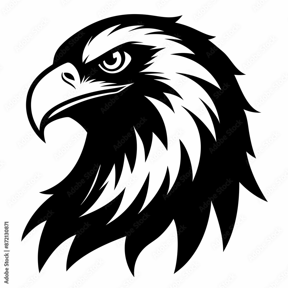 Eagle head vector silhouette Eagle head vector silhouette