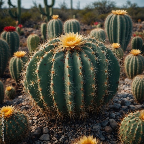 Nature's Armor: The Spiky Defense of a Desert Cactus photo