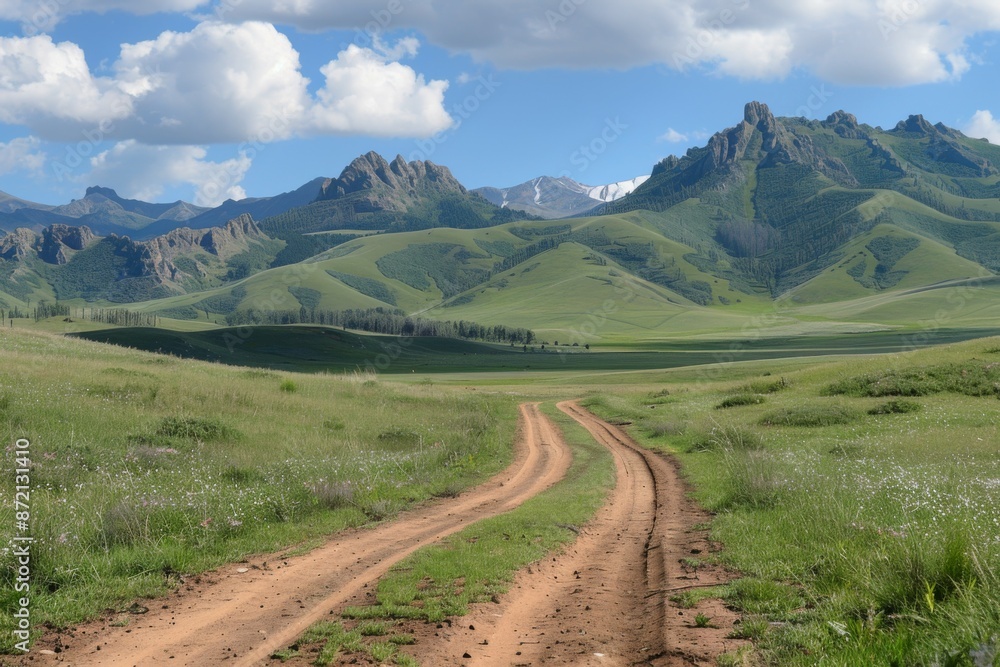 Mountain Road Through Green Valley Mountain Road Through Green Valley