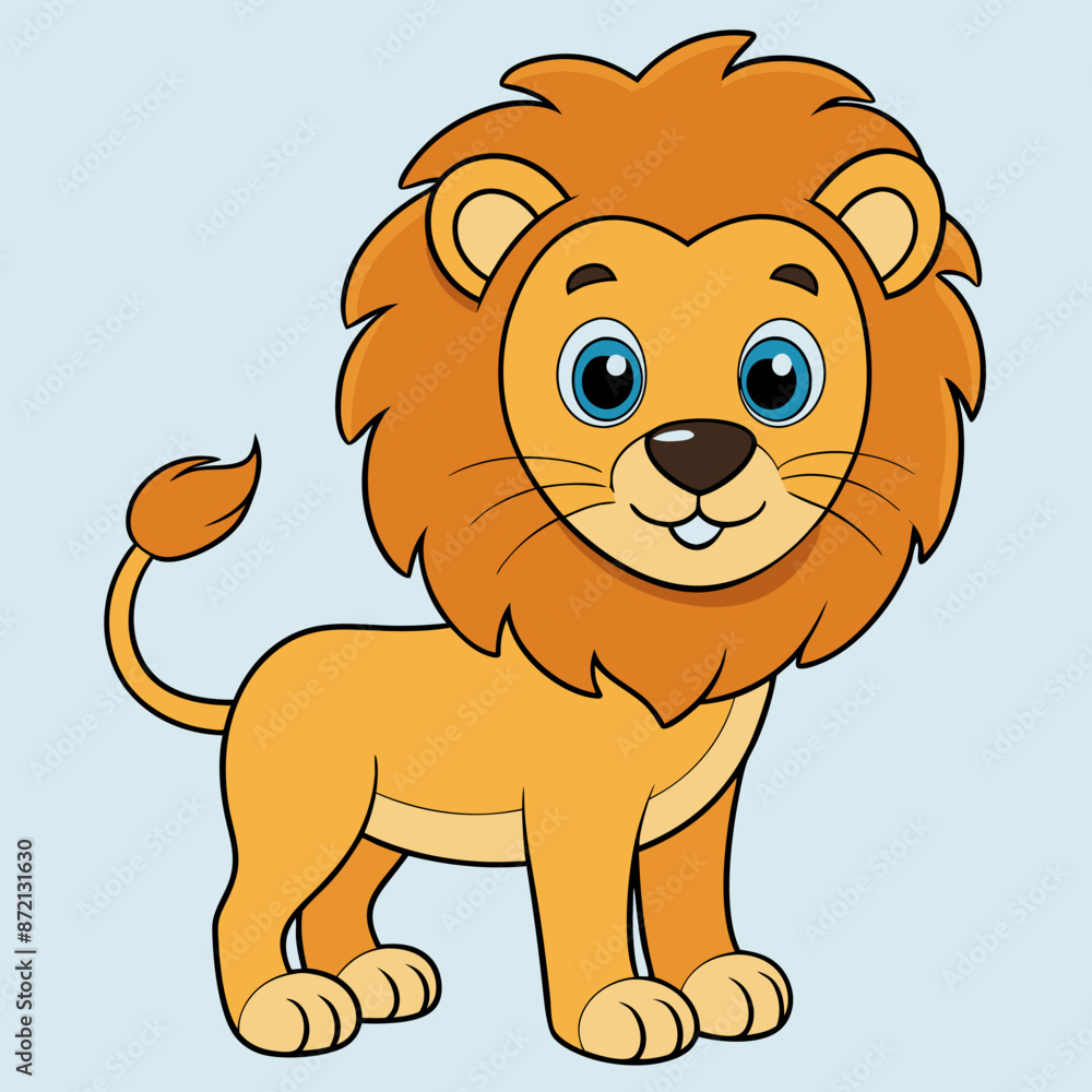 cute lion cartoon vector illustration cute lion cartoon vector illustration