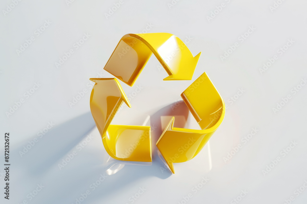 A yellow circle with three arrows pointing in different directions A yellow circle with three arrows pointing in different directions