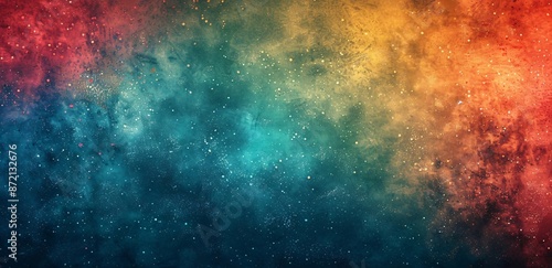 Teal, Orange, and Red Gradient Abstract Background