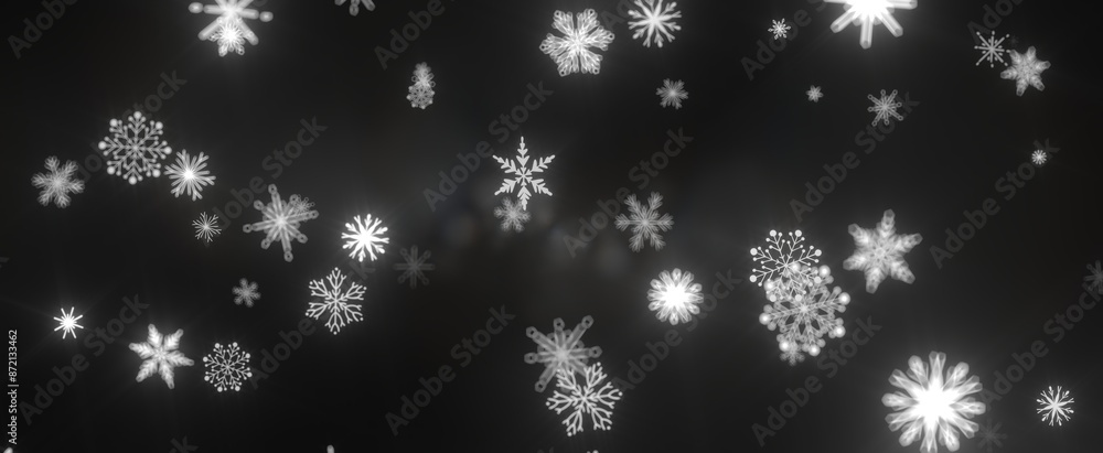 Snowflakes - Abstract Gold Star Falling Soft Focus Background, 3D rendering. Snowflakes - Abstract Gold Star Falling Soft Focus Background, 3D rendering.