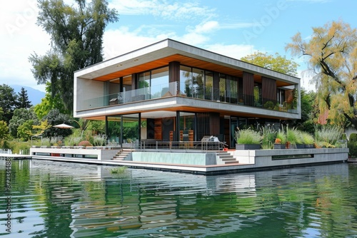 Modern Waterfront House on a Lake