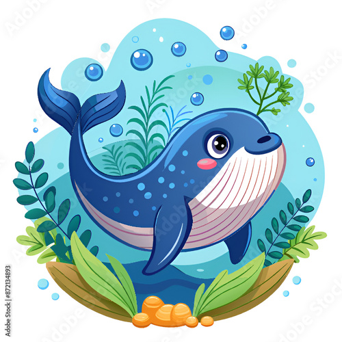 illustration of a fish in the water © ERIK