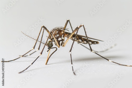 Close-up of a Mosquito on White Background © Sandu