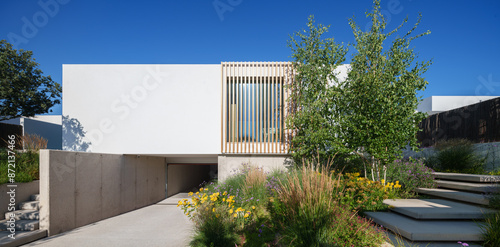 Modern Home with Pool, Designer Features, and Lush Greenery