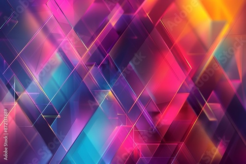  Colorful triangle pattern on abstract background.