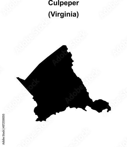 Culpeper County (Virginia) blank outline map photo