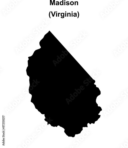 Madison County (Virginia) blank outline map