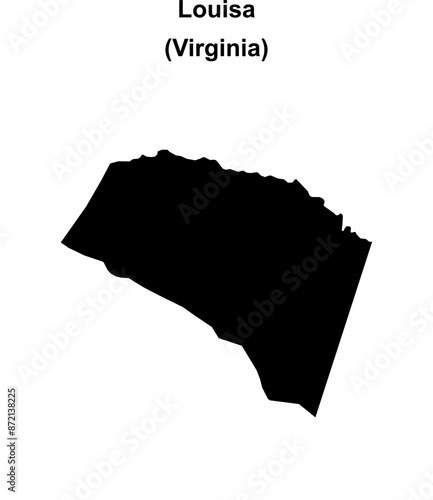 Louisa County (Virginia) blank outline map