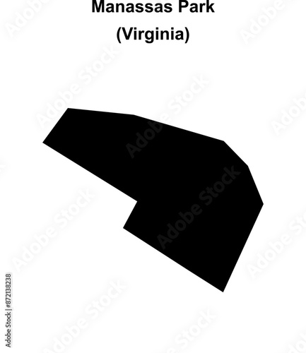 Manassas Park County (Virginia) blank outline map