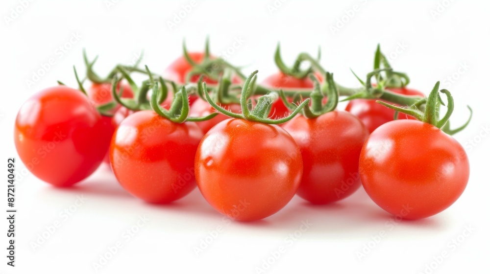 Ripe cherry tomatoes isolated on white background Ripe cherry tomatoes isolated on white background