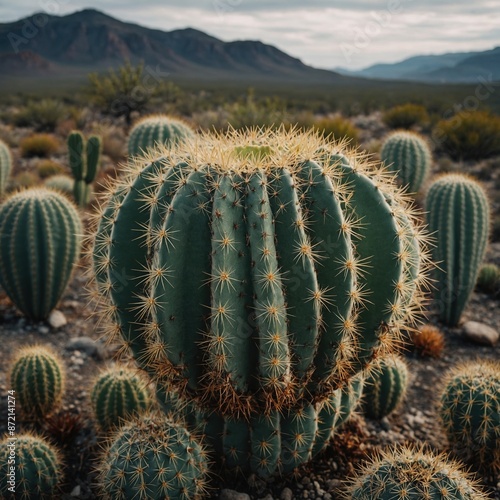 Desert Giants: Magnificent Saguaro Cacti in the Wild photo