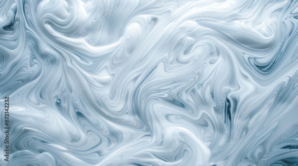 Obraz premium Abstract Swirling Blue and White Marbling