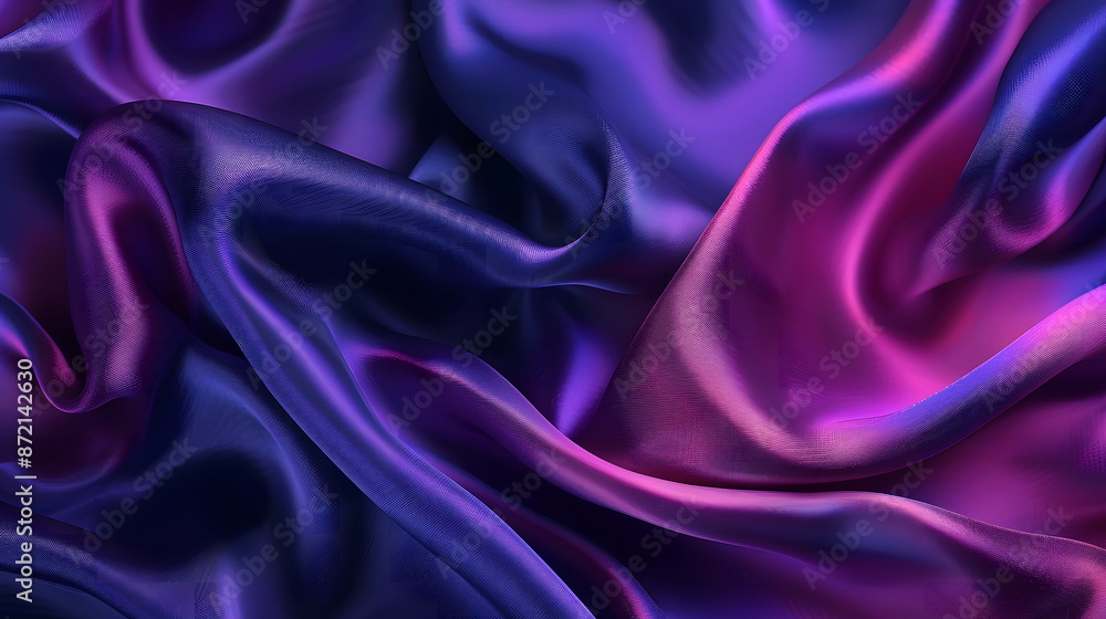 Dark blue purple pink silk satin. Abstract elegant background for design. Color gradient. Silky smooth fabric. web banner. Flat lay, top view table. Birthday, Christmas, Valentine, New Year design Dark blue purple pink silk satin. Abstract elegant background for design. Color gradient. Silky smooth fabric. web banner. Flat lay, top view table. Birthday, Christmas, Valentine, New Year design