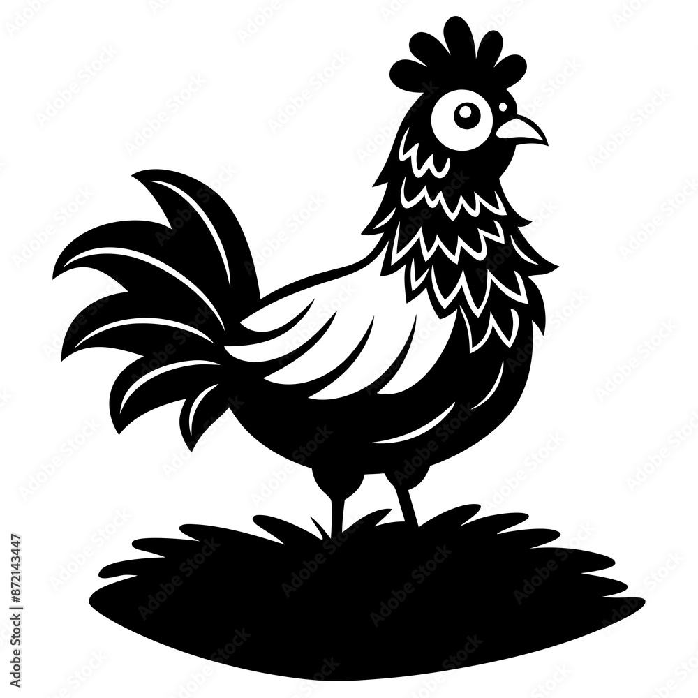 Fototapeta premium rooster and hen