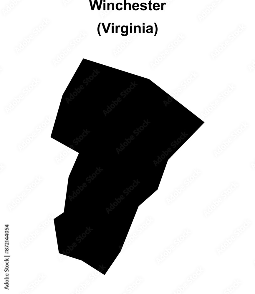 Winchester County (Virginia) blank outline map Winchester County (Virginia) blank outline map